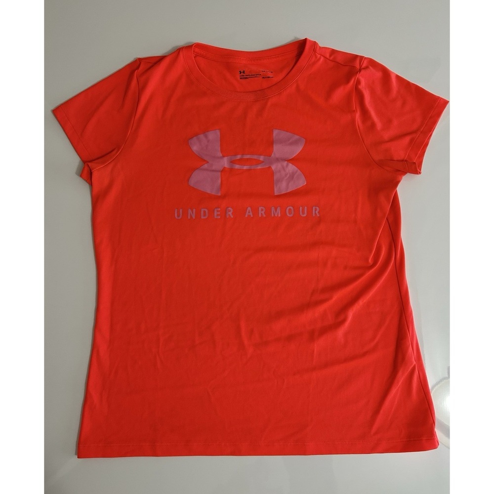 Under Armour Heat Gear Orange Loose  Fit Top - Women's Size Large
